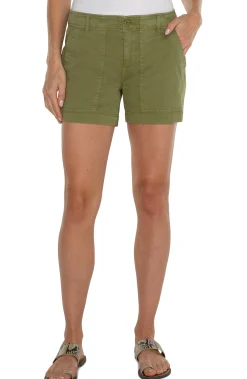 Shorts|Shorts-Liverpool Los Angeles UTILITY SHORT WITH FLAP POCKETS Eucalyptus
