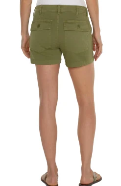 Shorts|Shorts-Liverpool Los Angeles UTILITY SHORT WITH FLAP POCKETS Eucalyptus
