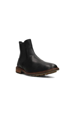 Boots-Liverpool Los Angeles WARREN BURNISHED LEATHER BOOT Black
