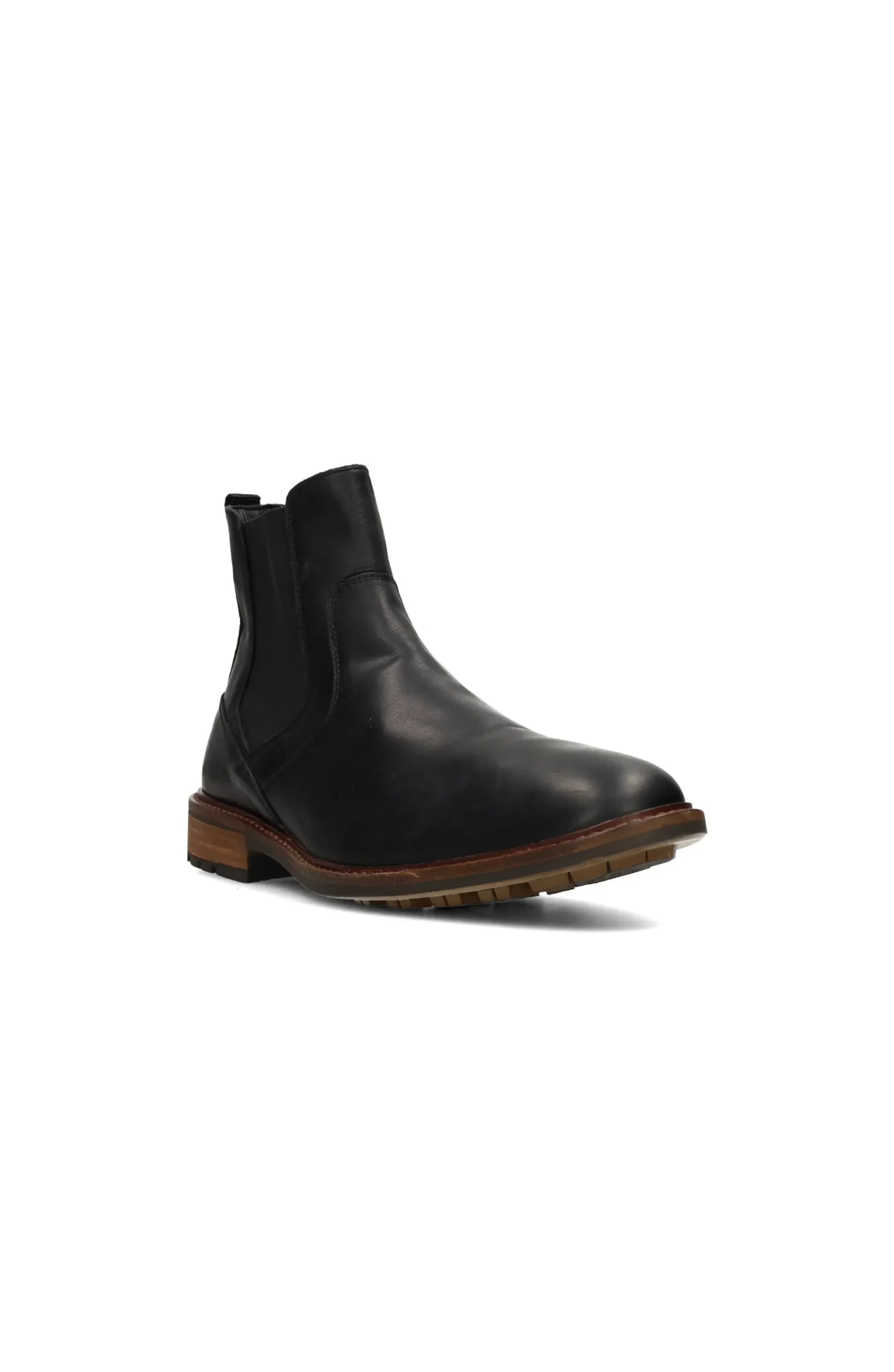 Boots-Liverpool Los Angeles WARREN BURNISHED LEATHER BOOT Black