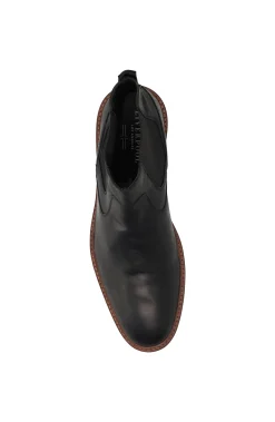 Boots-Liverpool Los Angeles WARREN BURNISHED LEATHER BOOT Black