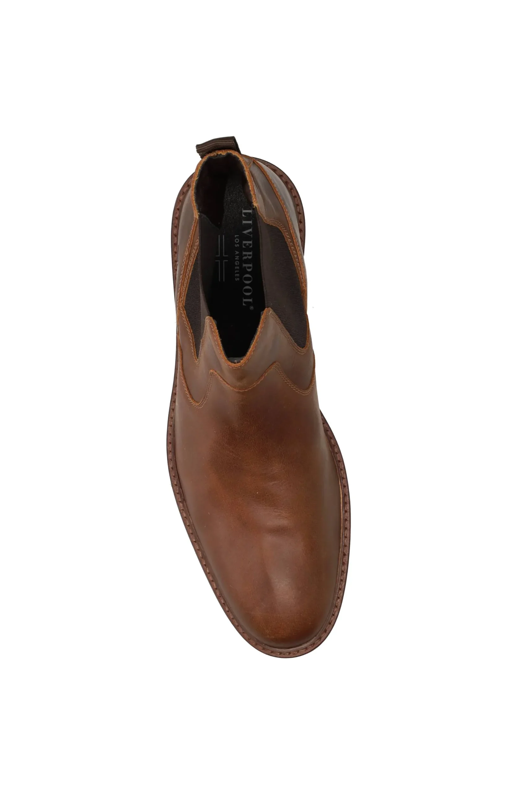Boots-Liverpool Los Angeles WARREN BURNISHED LEATHER BOOT Darkbrown