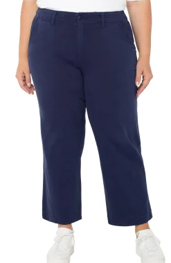 Pants-Liverpool Los Angeles WIDE LEG CROP Lapisink