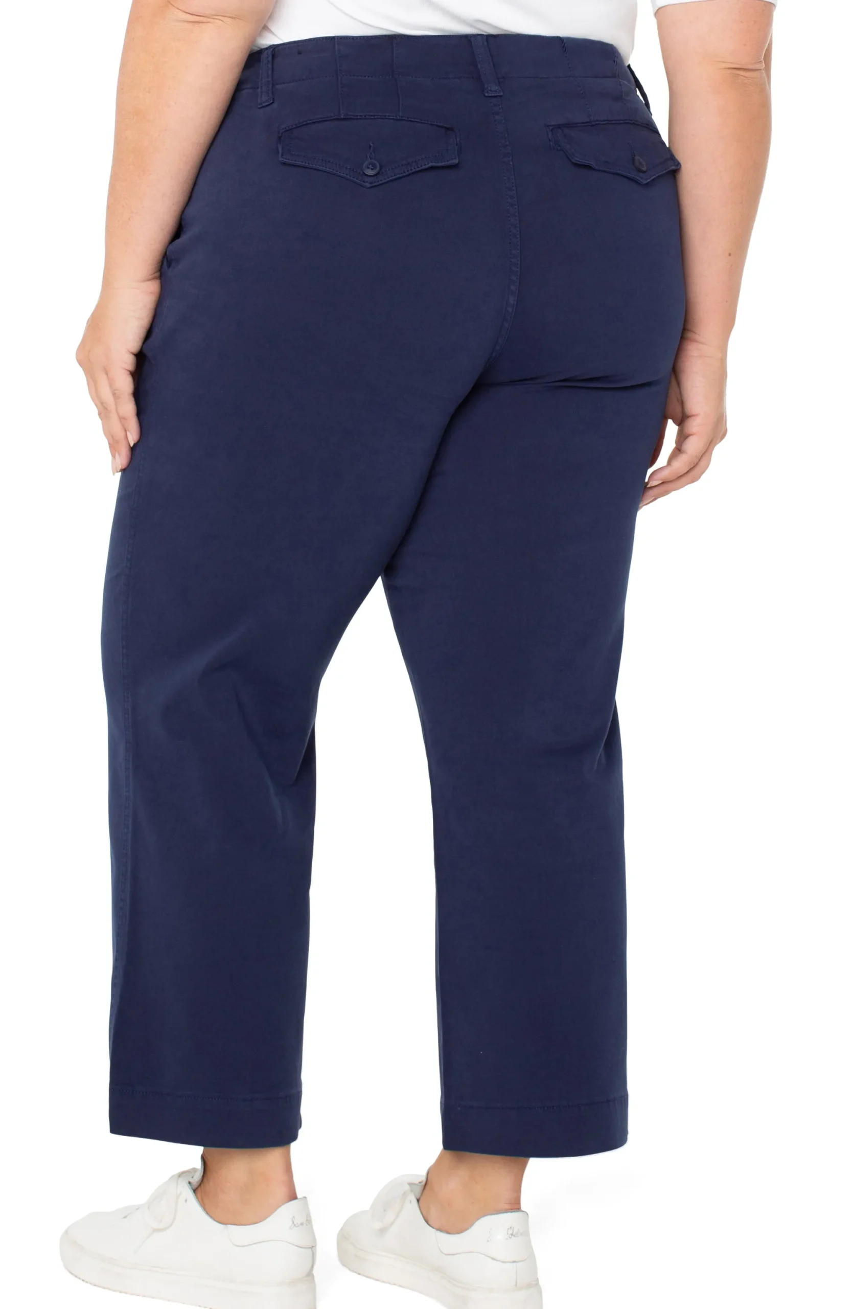 Pants-Liverpool Los Angeles WIDE LEG CROP Lapisink