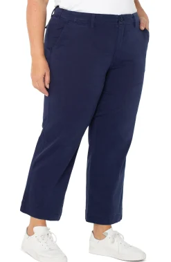Pants-Liverpool Los Angeles WIDE LEG CROP Lapisink