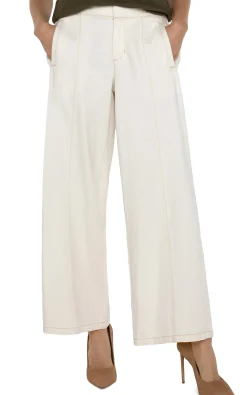 Jeans|Pants-Liverpool Los Angeles WIDE LEG TROUSER WITH ELASTIC WAISTBAND Antiqueecru
