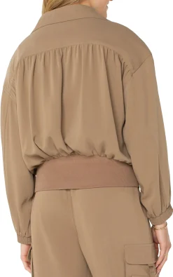 Jackets-Liverpool Los Angeles ZIP UP DOLMAN JACKET Palosanto