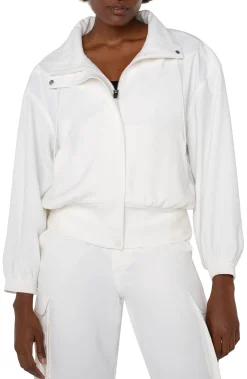 Jackets-Liverpool Los Angeles ZIP UP DOLMAN JACKET Porcelain
