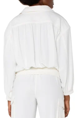 Jackets-Liverpool Los Angeles ZIP UP DOLMAN JACKET Porcelain